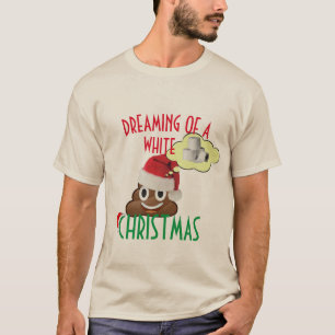 T-shirt Rêver d'un blanc Noël amusant Poop Emoji