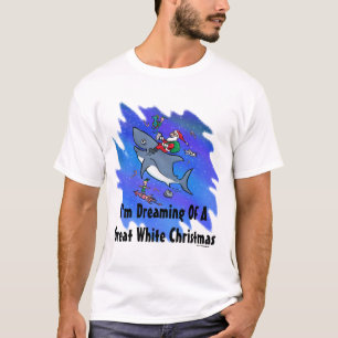 T-shirt Rêver D'Un Grand Noël De Requin Blanc