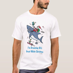 T-shirt Rêver D'Un Grand Noël De Requin Blanc