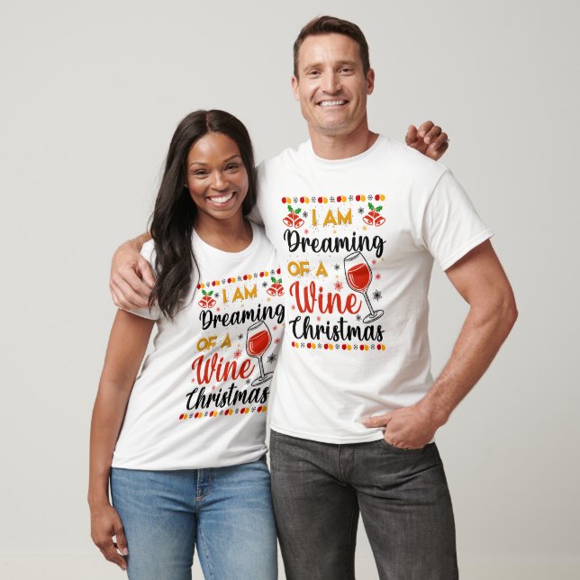 T-shirt Rêver d'un Noël de vin (Unisexe)