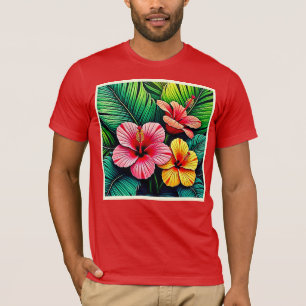 T-shirt Rêves de jardin de fleurs exotiques