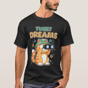 T-shirt Rêves de Tweet drôle Chaton Regarde Oiseau Toddler