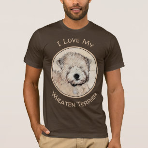 T-shirt Revêtu doux Roue Peinture Terrier Art original