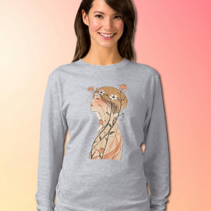 T-shirt Rêveuse Céleste – Chemise Art Nouveau pour Femme à
