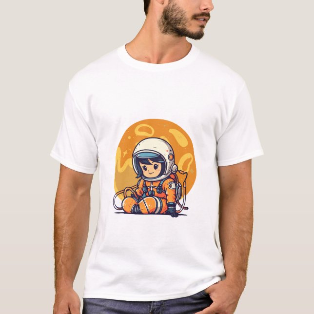 T-shirt Rêvez grand, petit astronaute (Devant)