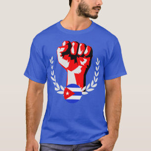 T-shirt Révolution cubaine Révolution du drapeau à main
