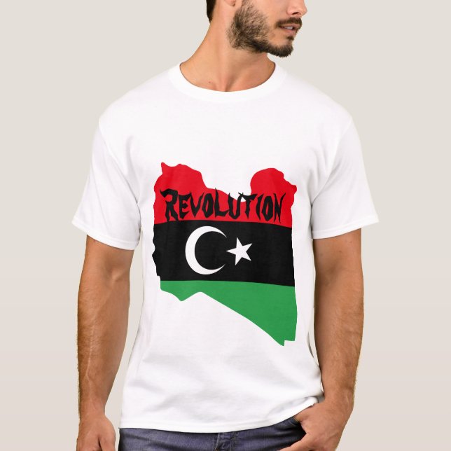 T-shirt Révolution dans la chemise de la Libye (Devant)