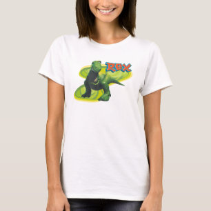 T-shirt Rex de Toy Story avec un visage souriant.