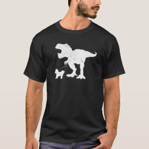 T-shirt Rex Dinosaure Marche Bichon Frise Chien Marche Gar
