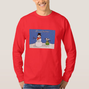 T-shirt Rex La TV Terrier Noël Long Manche Tee