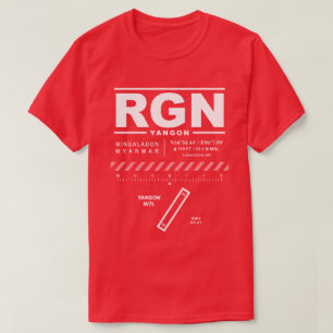 T-shirt RGN de l'aéroport international de Yangon