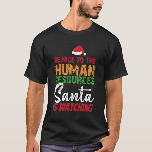 T-shirt RH Noël Ressources humaines Noël Père Noël Noël (Devant)