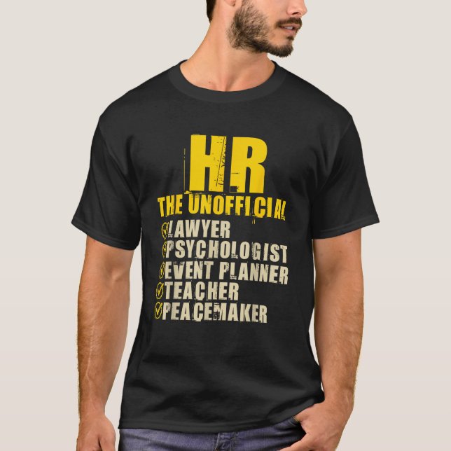 T-shirt RH Recru non officiel de gestion des ressources hu (Devant)