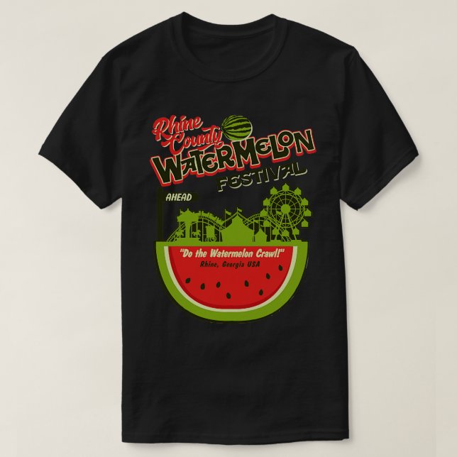T-shirt Rhine County Watermelon Festival Watermelon Crawl (Design devant)