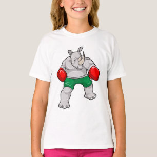 T-shirt Rhino à Boxing avec gants de boxe