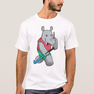 T-shirt Rhino à Hockey avec chauve-souris de hockey