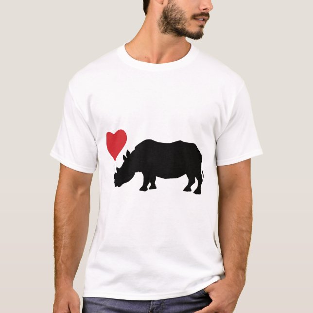 T-shirt Rhino-avec-coeur (Devant)