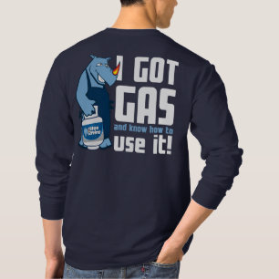 T-shirt Rhino Bleu : "J'ai du gaz" Dormir long hommes