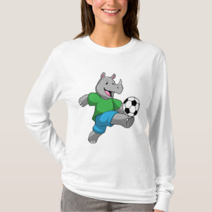 T-shirt Rhino comme joueur de football avec Soccer