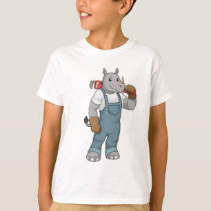 T-shirt Rhino en Handyman avec Pince à pompe à eau