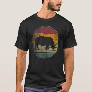 T-shirt Rhino Rhinoceros Vintage Retro les années 70 80s