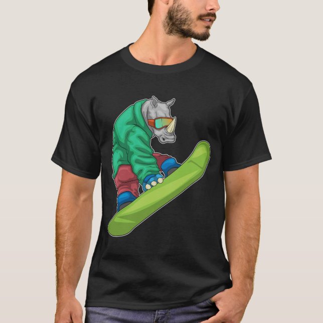 T-shirt Rhino Snowboard Sports d'hiver (Devant)