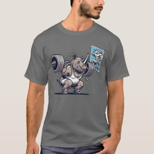 T-shirt Rhino vs Unicorn - Gymnase Drôle Fitness Fitness