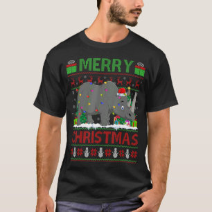 T-shirt Rhino Xmas L'Arbre Éclat Père Noël Laide Rhino Chr
