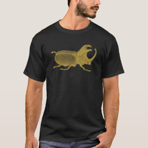 T-shirt Rhinoceros à trois cornes vintages, insecte aurifè
