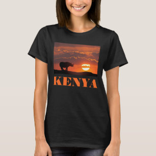 T-shirt Rhinocéros au coucher du soleil, Masai Mara, Kenya
