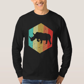 T-shirt Rhinocéros Rétro Rhinocéros Vintage Silhouette Élé
