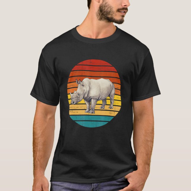 T-shirt Rhinoceros Rhinoceros Pour Fille Rhinoceros Pour K (Devant)