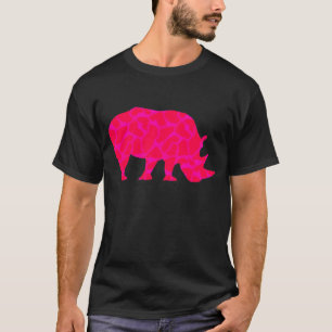 T-shirt Rhinocéros rose