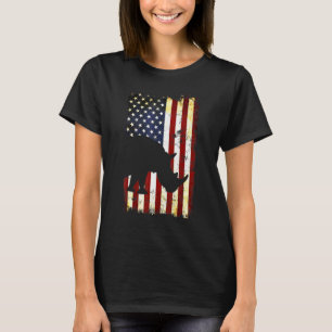 T-shirt Rhinoceros Silhouette 4 juillet