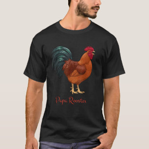 T-shirt Rhode Island Red Chicken Papa Rooster Oiseaux Amat