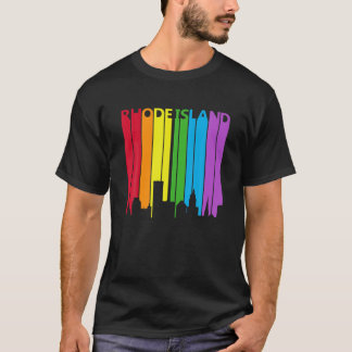 T-shirt Rhode Island Skyline LGBT Pride T Shirt