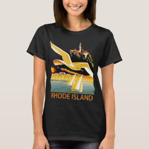 T-shirt Rhode Island Voilier Jaune Voyage
