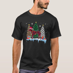 T-shirt Rhodesian Ridgeback Chien arbre lumières de Noël F