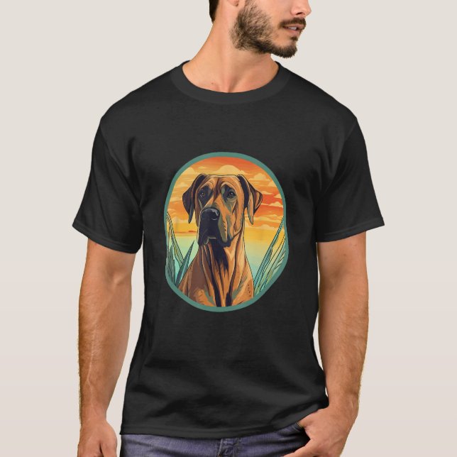 T-shirt Rhodesian Ridgeback Dog Cute Dog Breed (Devant)