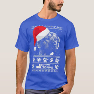 T-shirt Rhodesian Ridgeback mignon Joyeuses vacances Noël