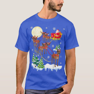 T-shirt Rhodesian Ridgeback Reindeer Christmas Dog Riding 