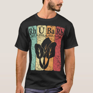 T-shirt Rhubarb Periodic Table Elements Vegetable Retro Rh