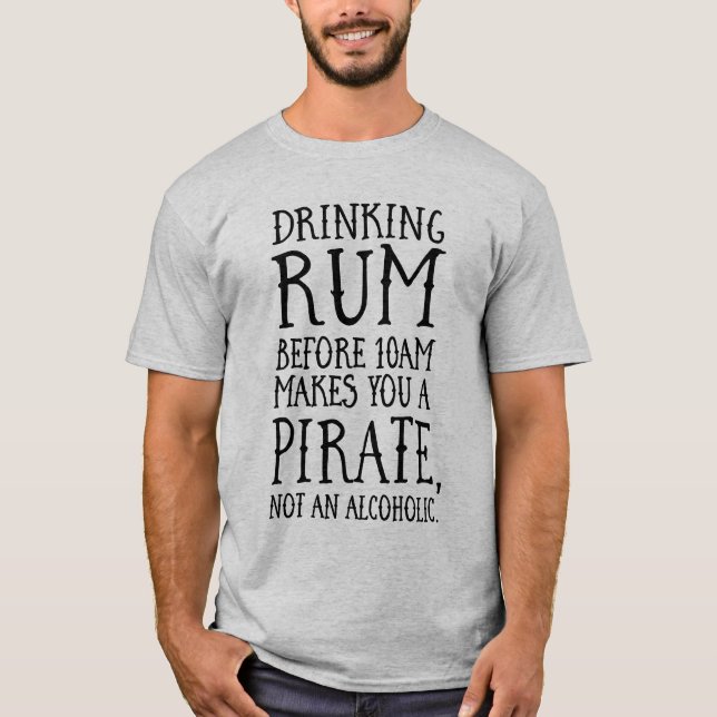 T-shirt Rhum potable avant pirate de 10h du matin (Devant)