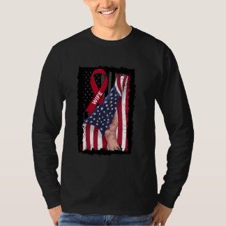 T-shirt Ribbon American Fl
