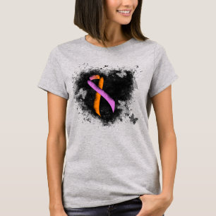 T-shirt Ribbon de sensibilisation à l'orchidée et à l'oran