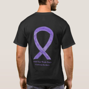 T-shirt Ribbon de sensibilisation au cancer de la lavande 