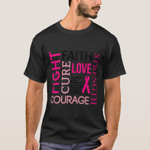T-shirt Ribbon rose Cancer du sein Lutte contre les surviv