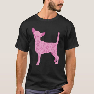 T-shirt Ribbon rose Chihuahua Inspiration Cancer du Sein