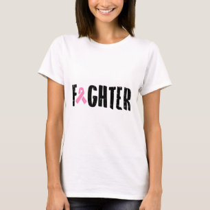T-shirt Ribbon rose Conscience du cancer du sein Guerrier