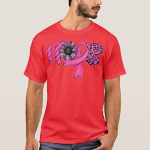 T-shirt Ribbon rose de famille léopard de tournesol Cancer